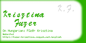 krisztina fuzer business card
